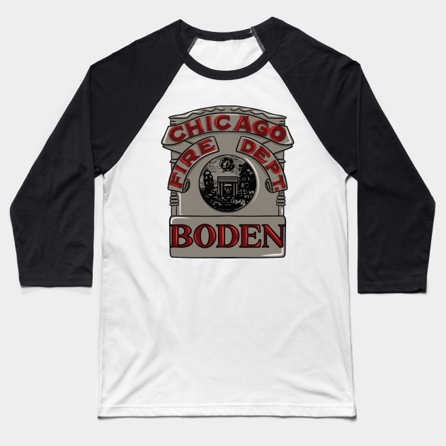 Wallace Boden | Chicago Fire Badge Baseball T-Shirt by icantdrawfaces
